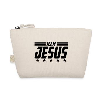 Team Jesus Church Love God | Color changeable - Organic Pouch - nature - Front