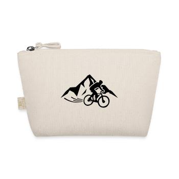 Mountainbike Berg silhouette symbol - Bio-Täschchen - Natur - Vorne