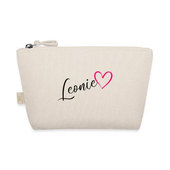 Léonie Nom Prénom Rose coeur - Trousse biologique - nature - Devant
