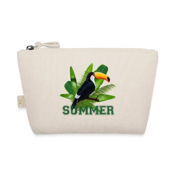 Toucan parrot and tropical leaves - Organic Pouch - nature - Front