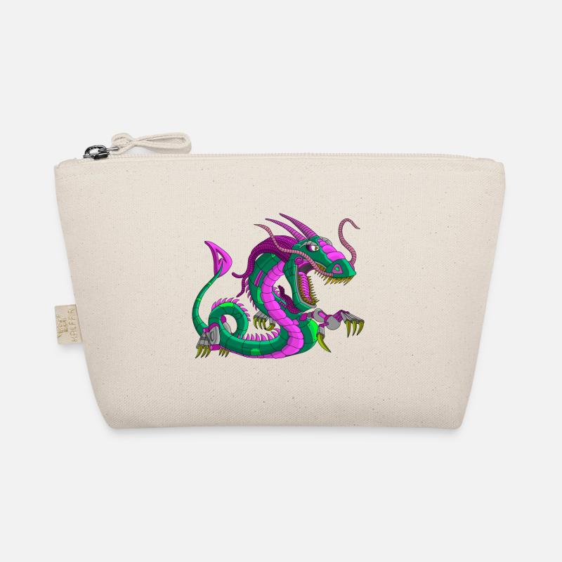 Metalldrache Mechdragon Drache aus Metall - Bio-Täschchen - Natur