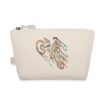 Motocross Colorful Paint Graphic Men Women & Kids - Organic Pouch - nature - Front