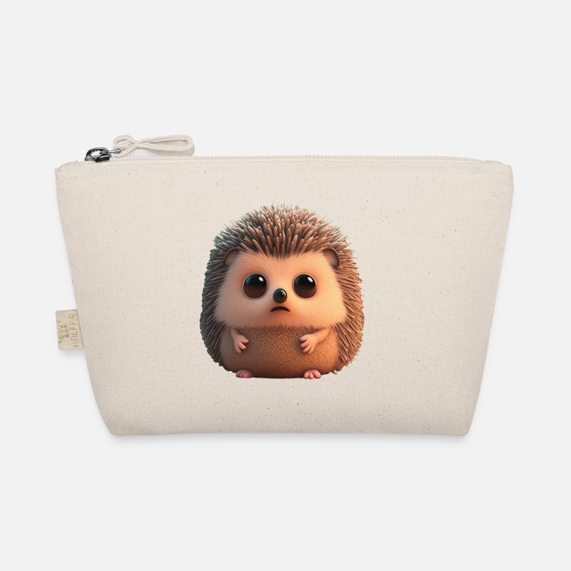 Cute little chibi hedgehog Organic Pouch