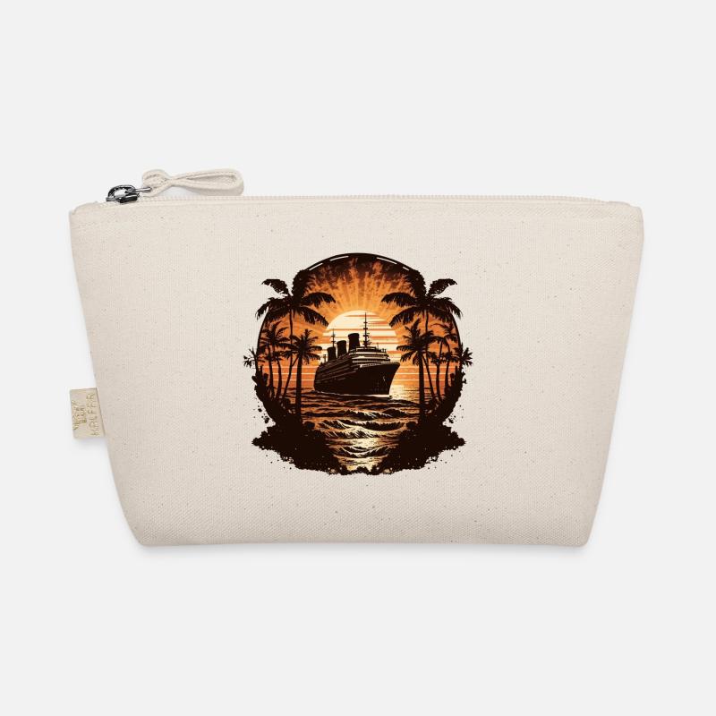Cruise Ship Retro Vintage Organic Pouch