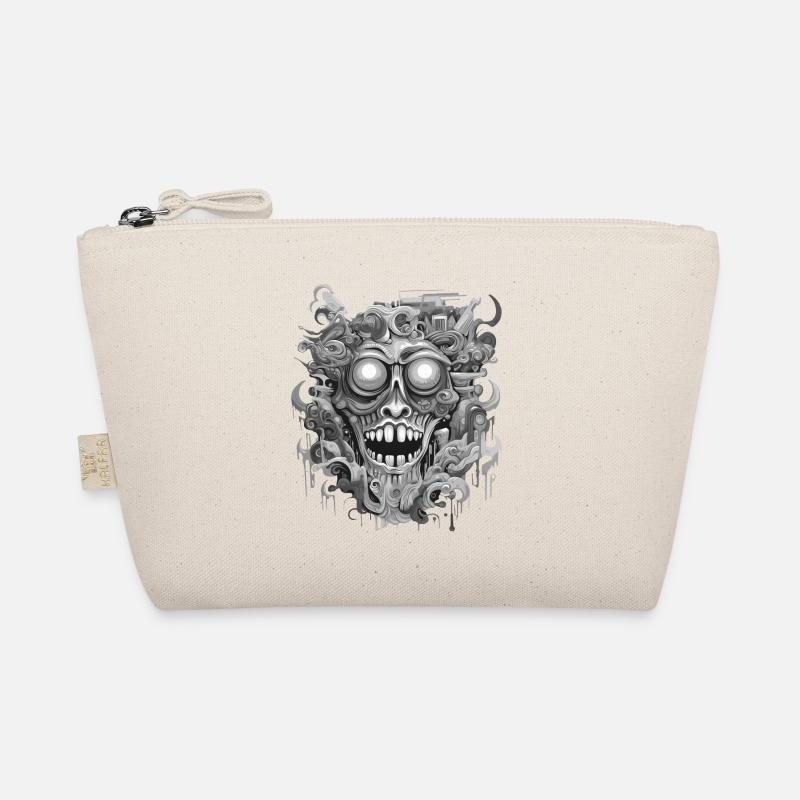 Gothic aesthetic psychedelic nightmare head - Organic Pouch - nature