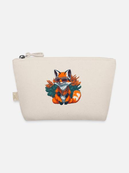 Cool fox with sunglasses - Organic Pouch - nature - Front