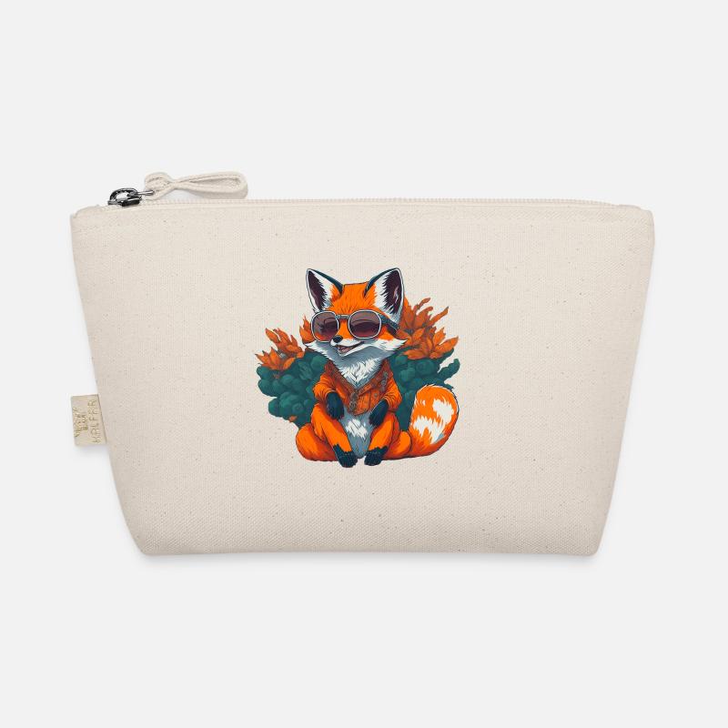 Cooler Fuchs mit Sonnenbrille Bio-Täschchen