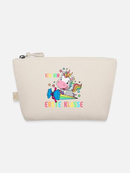 Einhorn Einschulung Schulkind Schule Zuckertüte - Bio-Täschchen - Natur