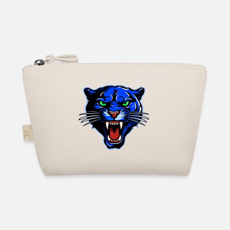 Panther Kopf Blau Bio-Täschchen