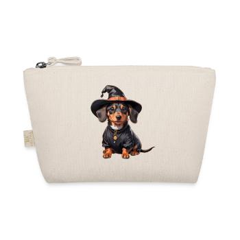 Sorcière teckel avec chapeau de sorcière Halloween Teckel - Trousse biologique - nature - Devant
