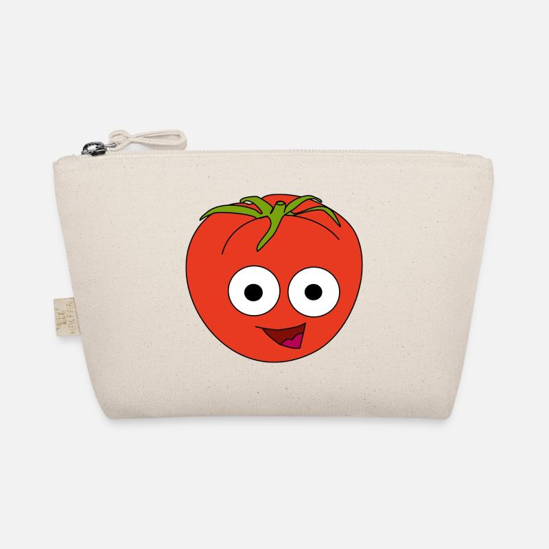 Tomate mit Gesicht - Bio-Täschchen - Natur