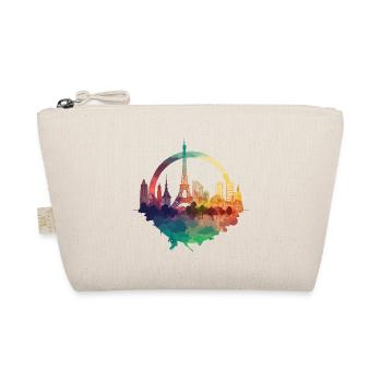 Paris Skyline Eiffel Tower France City Circle - Organic Pouch - nature - Front