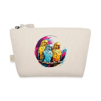 Trois perruches sur roue chromatique - Trousse biologique - nature - Devant