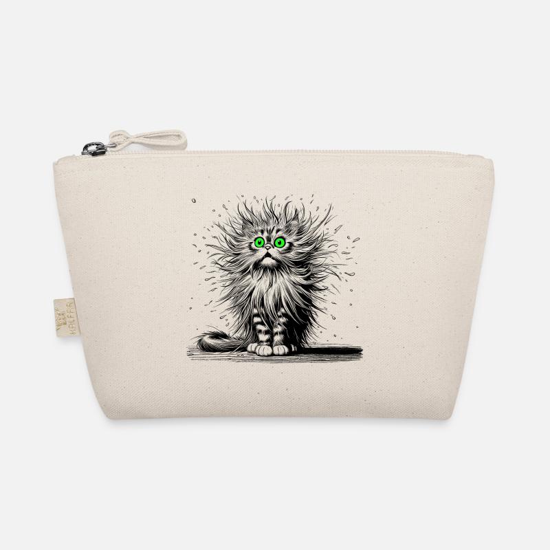 Katze zum Lachen - Bio-Täschchen - Natur