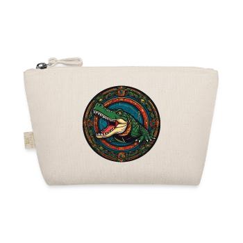 Alligator portrait Crocodile portrait in comic book style - Organic Pouch - nature - Front