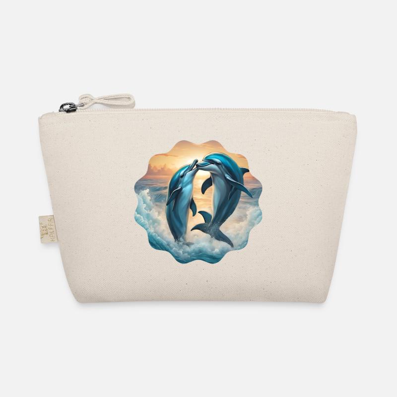 Dauphins joyeux dans les vagues - Trousse biologique - nature