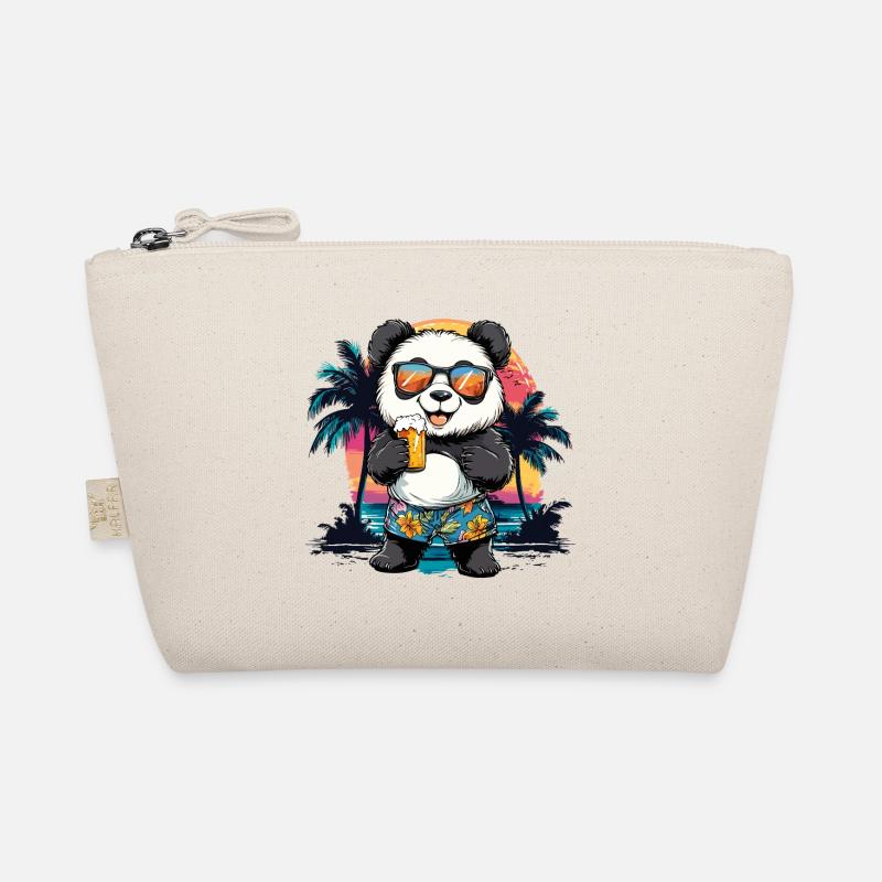 Panda Bier Beer Bär Alkohol Party Sommer Lustig Bio-Täschchen