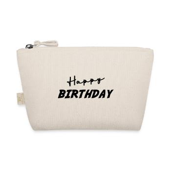 HAPPY BIRTHDAY. HAPPY BIRTHDAY. ANNIVERSARY. - Organic Pouch - nature - Front
