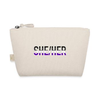 She Her Pronoun Ace Pride Gift LGBT Asexual - Organic Pouch - nature - Front