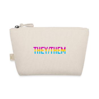 They Them Pronouns Pan Pride Month LGBTQ Pansexual - Organic Pouch - nature - Front