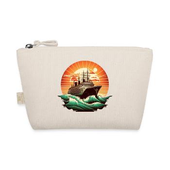 Cruise Ship Retro Vintage color 2 - Organic Pouch - nature - Front