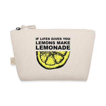 Lemon Lemonade Quote Graphic - Organic Pouch - nature - Front