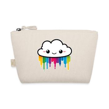 Cute Cloud Raining Rainbow Colors - Organic Pouch - nature - Front