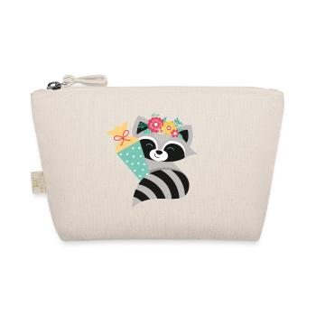 Waschbär Schulkind - Bio-Täschchen - Natur - Vorne