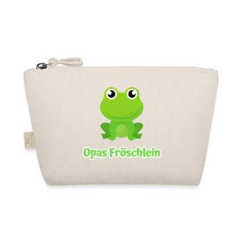 Opas Fröschlein kleiner Frosch Enkel - Bio-Täschchen - Natur - Vorne
