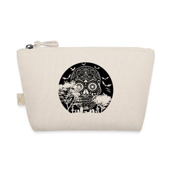 Happy Halloween Sugar Skull Graveyard Full Moon 3 - Organic Pouch - nature - Front