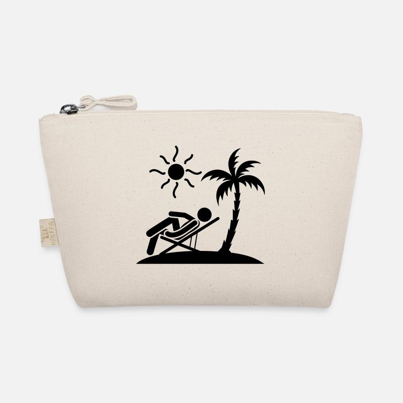 Insel Symbol Sommer Palme Chillen - Bio-Täschchen - Natur