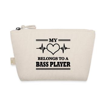 My heart belongs to a bass player - Organic Pouch - nature - Front