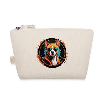 Cool Staffordshire Terrier with sunglasses - Organic Pouch - nature - Front