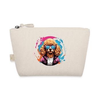 Caniche cool en lunettes de soleil dans une roue chromatique colorée - Trousse biologique - nature - Devant