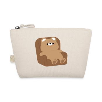 Tired Brown Bear - Organic Pouch - nature - Front