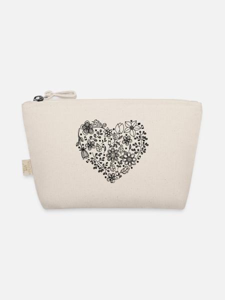 Floral Heart - Organic Pouch - nature - Front