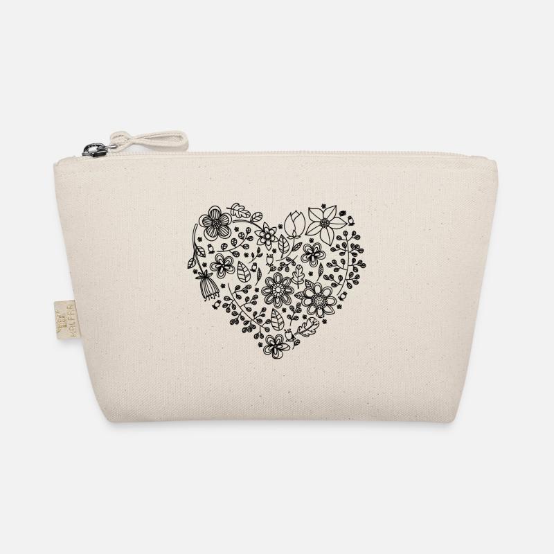 Floral Heart Organic Pouch