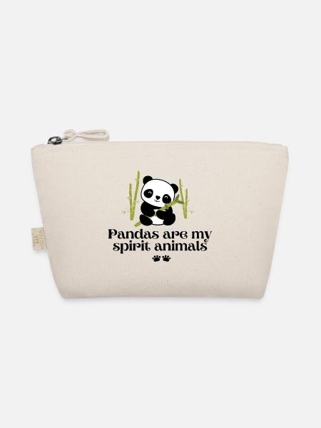 Pandas Are My Spirit Animal - Organic Pouch - nature - Front