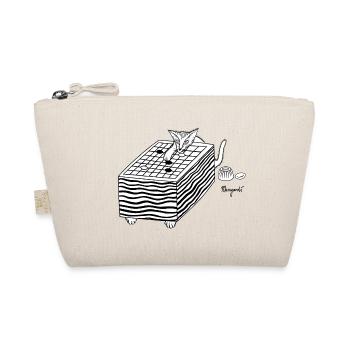 Sniffing the Third Line (Black on White) - Organic Pouch - nature - Front