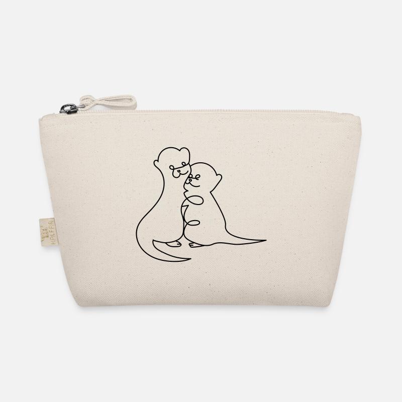 Otter One Line Drawing Organic Pouch