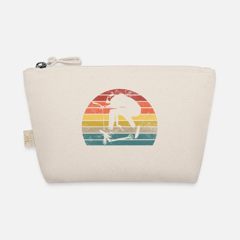 Scooter Tretroller Stunt E-Roller retro Geschenk Bio-Täschchen