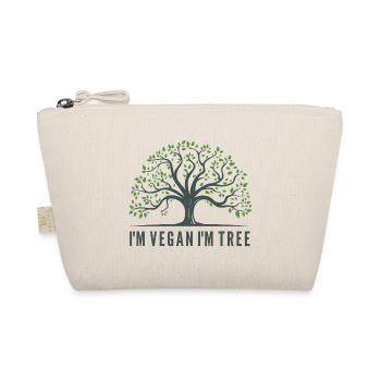 I M VEGAN I M TREE - Organic Pouch - nature - Front