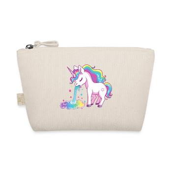 Unicorn Puking Rainbow Colorful Colorful Funny - Organic Pouch - nature - Front