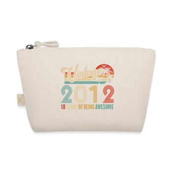 Vintage 2012 Anniversary 10 years to be Awesome - Organic Pouch - nature - Front