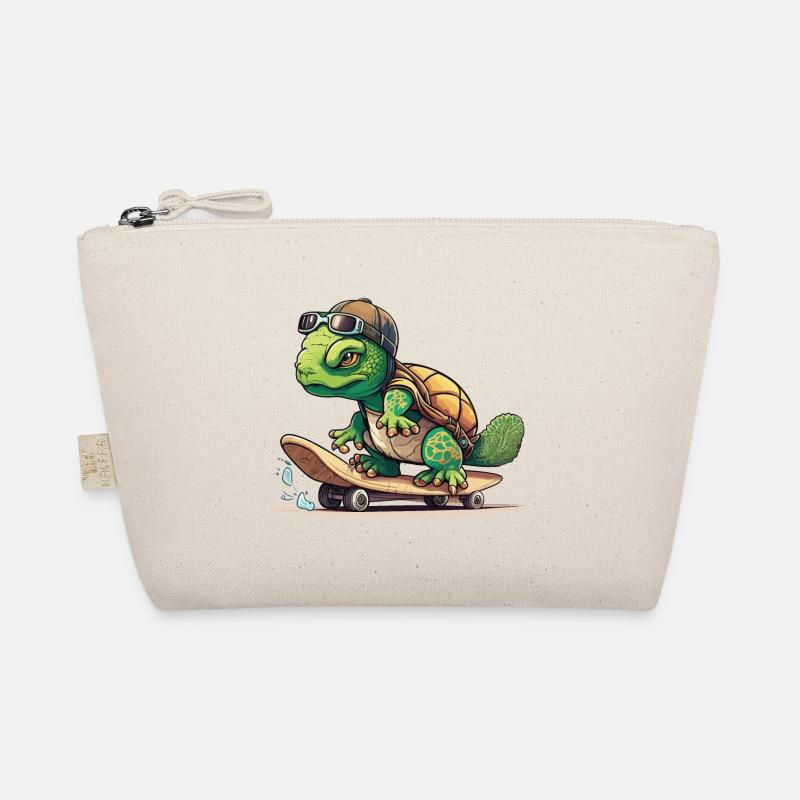 Skateboard-Schildkröte Bio-Täschchen