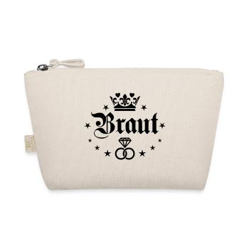 56 Braut Krone Love Party JGA Eheringe Diamant - Bio-Täschchen - Natur - Vorne