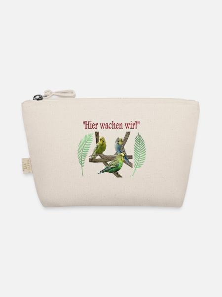 Wellensittiche - Bio-Täschchen - Natur