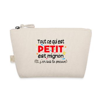 Petit Mignon Physique Cadeau Humour Naine Drôle - Trousse biologique - nature - Devant