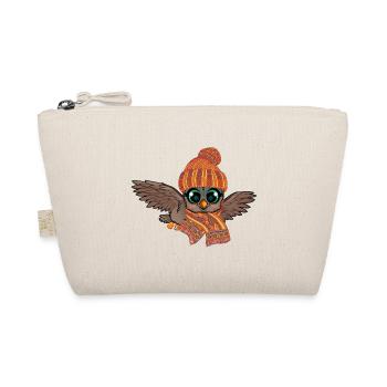 Frosteule Eule Frostbeule Herbst Winter - Bio-Täschchen - Natur - Vorne