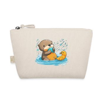 Gummiente Otter - Bio-Täschchen - Natur - Vorne